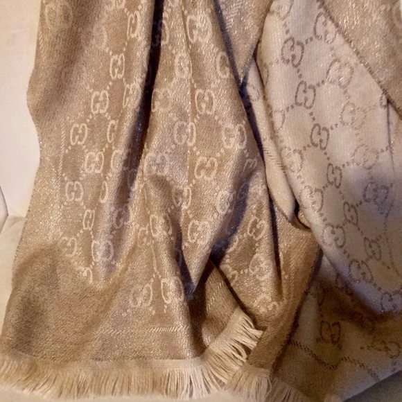 Gucci Accessories - Gorgeous Gucci Gold Shimmer Scarf